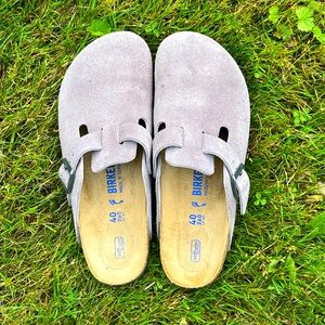Purple Birkenstock Bostons